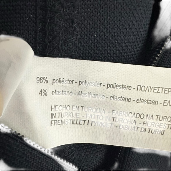 Zara Size L scuba Mock Neck Thick Bodycon Midi Dress in Navy Blue short sleeve - Picture 8 of 10